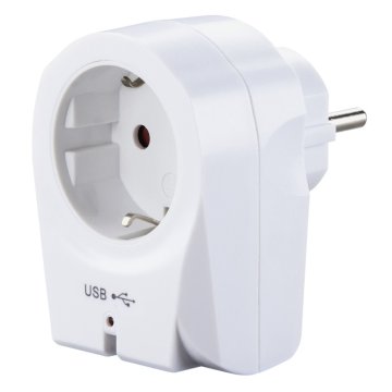 Hama USB adaptér/nabíjačka 2,1 A biela