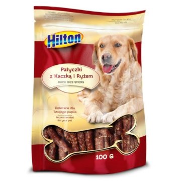 Maškrty pre psov Hilton Duck and rice sticks 100 g