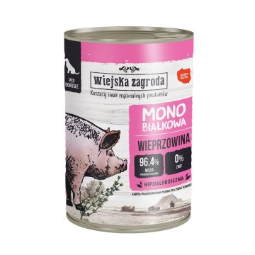 Mokré jedlo WIEJSKA ZAGRODA Cerdo monoproteico Prasa 400 g