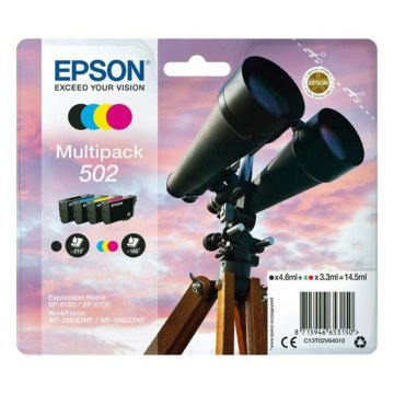 Kompatibilné Atramentová Kazeta Epson 502 Multipack 14,5 ml Žltá Čierna Azúrová Purpurová áno