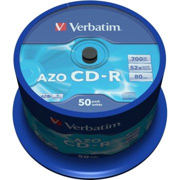 CD-R Verbatim AZO Crystal 50 kusov 700 MB 52x