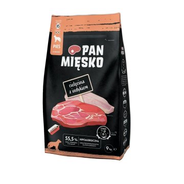 Krmivo PAN MIĘSKO XS Teľacie mäso 9 kg