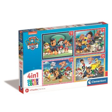 Clementoni Supercolor 4v1 Puzzle Paw Patrol 12-24 kusov