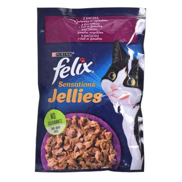 Krmivo pre mačky Purina Felix Sensations Kačica Špenát 85 g