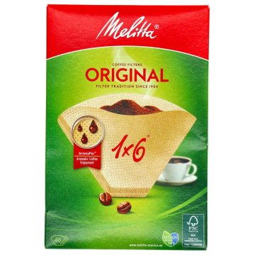 Filtre Melitta 1x6 40 kusov hnedá