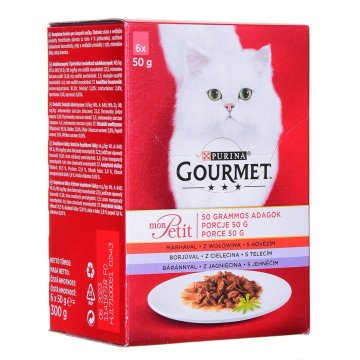 Krmivo pre mačky Purina Gourmet Teľacie mäso Baránok 6 x 50 g