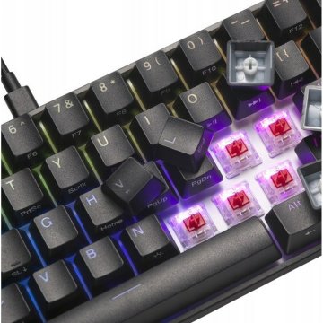 mechanická klávesnica Mad Catz KS63NMUSBL000-0 Čierna Viacfarebná Monochromatická