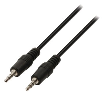 Stereo audio kábel Valueline Vlap22000b05 Jack 3,5 mm samec – 3,5 mm samec 0,50 M čierny