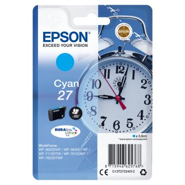 Originálne atramentové náplne Epson C13T27024012 Azúrová