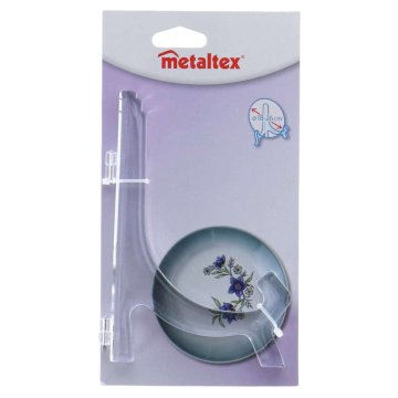 Metaltexový držiak na taniere 18-26 cm Transparentný