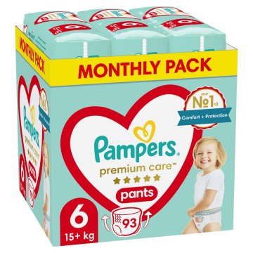 Jednorázové plienky Pampers Premium 15-25 kg 6 (93 kusov)