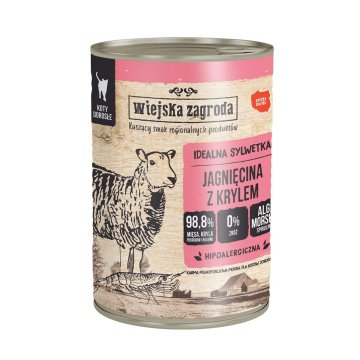 Krmivo pre mačky WIEJSKA ZAGRODA Lamb with krill 400 g