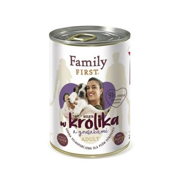 Mokré jedlo Family First FF-19032 Králik Hruška 400 g