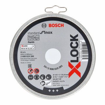 Brúsny kotúč BOSCH X-Lock Standard 2608619266 Ø 11,5 cm (10 kusov)