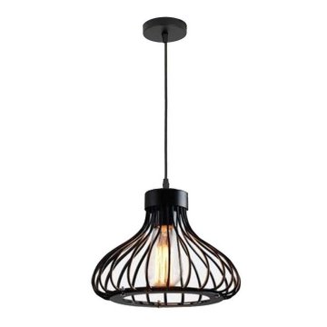 Homestyle Pro MK109-BB Priemyselná závesná lampa 22x18 cm Čierna/kov