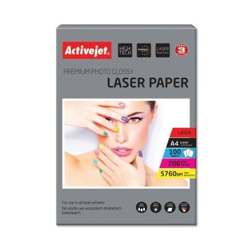 Lesklý Fotografický Papier Activejet AP4-200G100L A4 100 Listy 21 x 29,7 cm