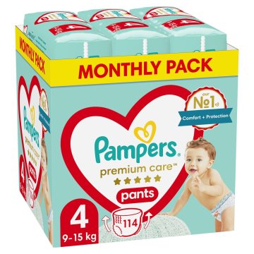 Jednorázové plienky Pampers 9-15 kg 4 (114 Kusov)