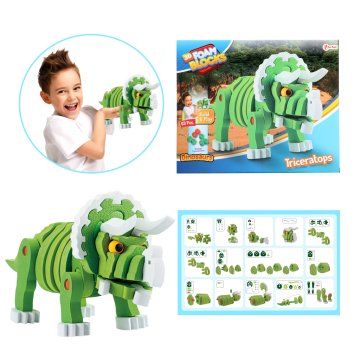 Toi-toys Craft puzzle Tricera Junior 25,8 cm Zelená 59-dielna