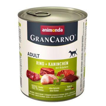 Mokré jedlo Animonda GranCarno Adult Teľacie mäso Králik 800 g