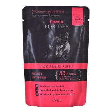 Krmivo pre mačky Fitmin Adult Teľacie mäso 85 g