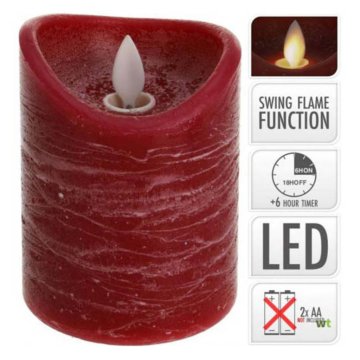 LED sviečka Dance Flame Red + časovač