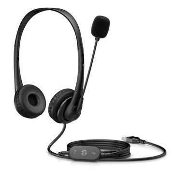 Slúchadlá s mikrofónom HP Wired USB Headset Čierna