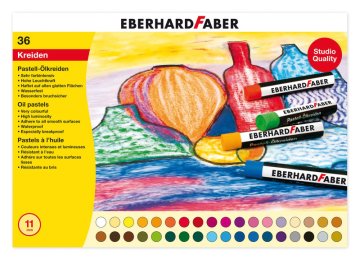 Eberhard Faber EF-522036 Olejová pastelová krieda EFA 11mm škatuľka A 36 ks Roztriedené