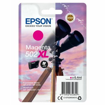 Originálne atramentové náplne Epson 502XL Purpurová