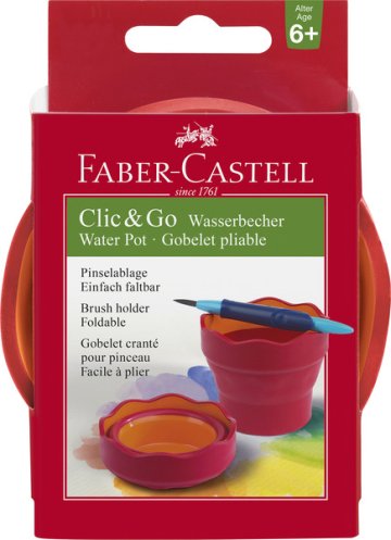 Pohár na vodu Faber Castell FC-181517 Clic & Go Pink/Orange