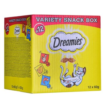 Snack for Cats Dreamies Variety 12 x 60 g Kurča Lososová Syr