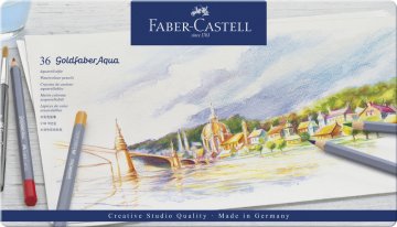 Faber Castell FC-114636 akvarelové farebné ceruzky Faber-Castell Goldfaber peračník 36 kusov