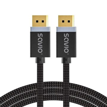 Kábel DisplayPort Savio CL-176 Čierna 3 m