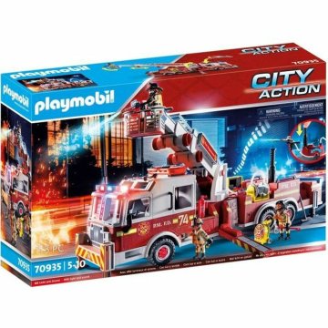 Hracia sada dopravných prostriedkov Playmobil Fire Truck with Ladder 70935 113 Kusy