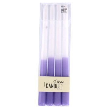 Dip Dye Candle Wax Lilac 30,5x2,2 cm 4 kusy