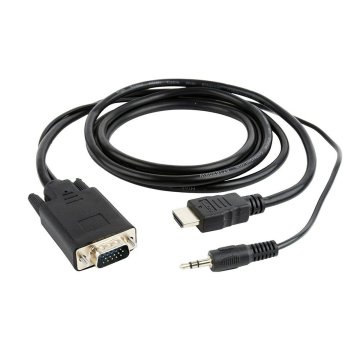 Adaptér VGA na HDMI s Audio GEMBIRD A-HDMI-VGA-03-6 Čierna 1,8 m