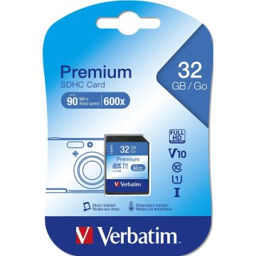 Pamäťová karta SD Verbatim PREMIUM SDHC C10/U1 32 GB