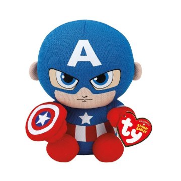 TY Beanie Babies Marvel Plyšová hračka Captain America 15 cm