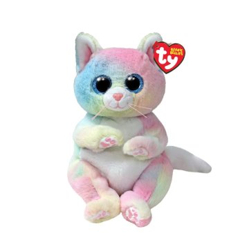 TY Beanie Bellies Cuddly Toy Cat Rainbow 15 cm