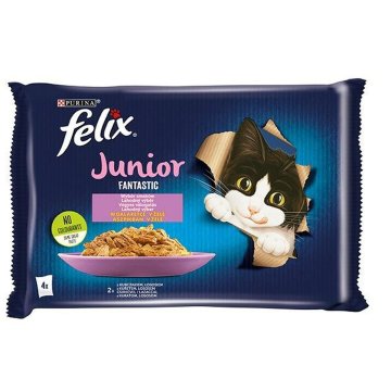 Krmivo pre mačky Purina Fantastic Kurča Lososová 340 g