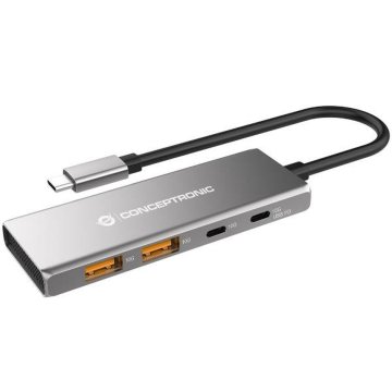 USB rozbočovač Conceptronic HUBBIES15G Sivá (1 kusov)