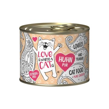 Krmivo pre mačky LOVE IS WHERE A CAT IS 2191040 Kurča 200 g