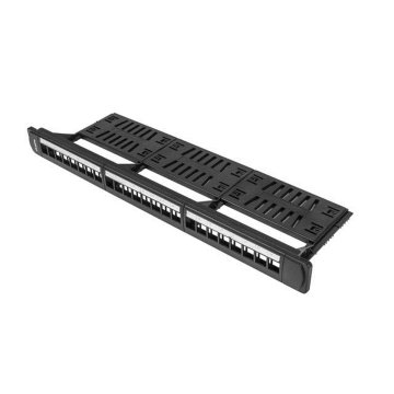 Patch Panel 24 Portov UTP Kategória 5e Lanberg PPKS-1124-B