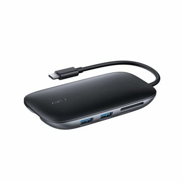 USB rozbočovač Aukey CB-C71 Čierna 100 W