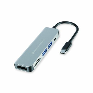 USB rozbočovač Conceptronic 6 v 1 Sivá Aluminium