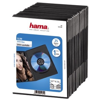 Hama DVD Slim Box Black 25 Pack