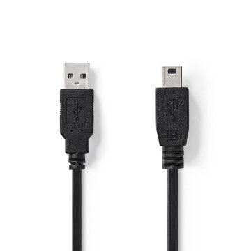 Nedis CCGT60300BK10 kábel USB 2.0 A samec – mini 5-kolíkový samec 1,0 M čierny