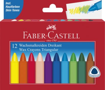 Faber Castell FC-120010 Trojuholník vosková pastelka 12 kusov