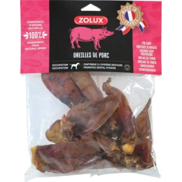 Hračka na žuvanie psa Zolux Pork ear Prasa 400 g