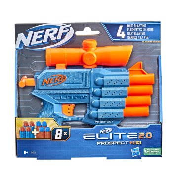 Blaster Nerf Elite 2.0 Prospect QS-4 + 8 šípok