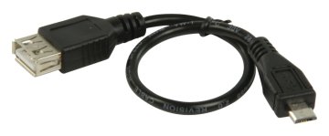 Valueline Vlcp60570b02 USB 2.0 USB Micro B samec - USB A samica adaptérový kábel 0,20 m čierny